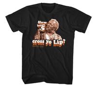 Redd Foxx - 5 Cross Yo Lips - T-Shirt Manica Corta - Uomo - Nero - Cotone
