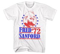 Redd Foxx Vote For Fred T-Shirt Manica Corta Uomo Cotone Preshrunk Bianco