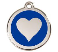 RedDingo Collare Per Cani Con Incisione A Cuore Blu Scuro Personalizzato