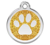 RedDingo Collare Per Cani Oro Personalizzato Inciso Con Glitter Orma S/M/L