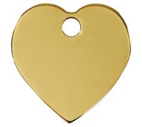 RedDingo Marca Di Gatti Ottone Cuore Inciso S 20x20mm Personalizzato