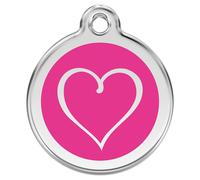 RedDingo Marca Di Gatti S Ferro Con Incisione Cartoon Cuore Rosa 20Mm 24Mm