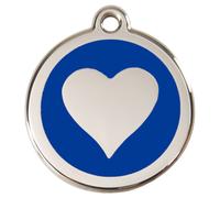 RedDingo Marca Per Gatti Cuore Blu Scuro Personalizzabile 20Mm S Incisione