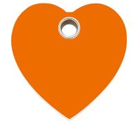 RedDingo Targa per Cane Cuore Arancione Plastica Incidibile Personalizzato S-M-L