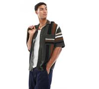 Redefined Rebel - Camicia squadrata in maglia a righe multicolore XL