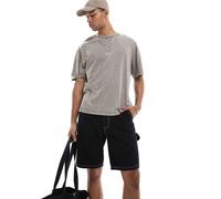 Redefined Rebel - Pantaloncini neri con cuciture a contrasto-Nero XS