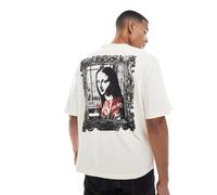 Redefined Rebel - T-shirt oversize bianca con motivo sul retro-Bianco XS