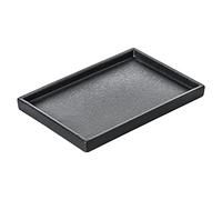 Redelaenor, vassoio per trucco in ceramica, nero, per accessori da bagno, organizer per lavello da cucina, vassoio decorativo per la casa, vassoio rettangolare piccolo per lavabo da bagno