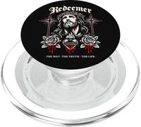 Redentore Gesù Croce Gotica Rose Sacro Cuore Giovanni 14:6 PopSockets PopGrip per MagSafe