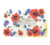 Redesign With Prima Decor Transfers CECE Modernist Floral 24"x35" Wall Decals DIY Wallpaper Wall Stickers Murals Decor for Kitchen Living Room Bedroom Bathroom Nightstands Table Décor