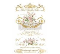 Redesign With Prima Decor Transfers® - Kacha - Les Roses - Total Sheet Size 655350659950 - Dimensioni total Sheet 24 "x35", Cut Into 2 fogli 655350659