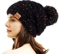 REDESS Cappello Invernale da Donna con Pom Pom Beanie Caldo Foderato in Pile Spesso Slouchy Snow Knit Chunky Baggy Skull Berretto da Sci