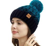 REDESS Cappello Invernale da Donna con Pompon con Pompon Cappelli Caldi Foderati in Pile, Berretto Incrociato in Maglia di Neve Spessa e Morbida per Le Signore