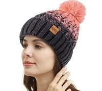 REDESS Cappello Invernale da Donna con Pompon con Pompon Cappelli Caldi Foderati in Pile, Berretto Incrociato in Maglia di Neve Spessa e Morbida per Le Signore