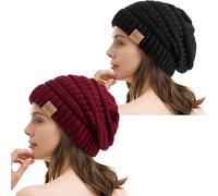 REDESS Slouchy Beanie Hat per uomo e donna Winter Warm Chunky Soft Oversize Cable Knit Cap
