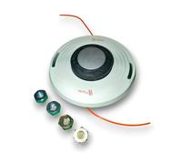 Redfox / Red Fox Testa di taglio universale per decespugliatore, compatibile con motore +25 cc, con adattatori, filo fino a 3,5 mm, argento