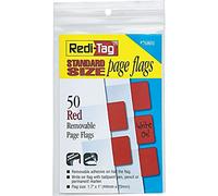Redi-Tag - Bandierine di dimensioni standard, 2,5 x 1 11/16", colore rosso, confezione da 50