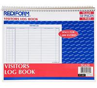 Rediform Visitors Log Book, con rilegatura a spirale, bianco, 27,9 x 21,6 cm, 50 pagine (9G620)
