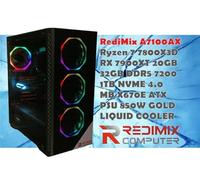 RediMix A7100AX - Gaming ATX- LIQUID- Ryzen 7 7800X3D- X670E- RX 7900XT 20GB- 32GB DDR5 7200MHZ- 1TB SSD Sams. 990PRO- 850W Gold