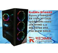RediMix B7100AX - Gaming ATX- Ryzen 7 7800X3D- X670E- RX 7700XT 12GB- 16GB DDR5 6000MHZ- 1TB SSD NVME 4.0-850W Gold