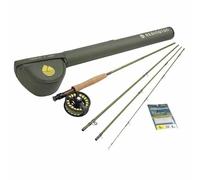 Redington Trout Fly Fishing Field Kit, 9' Medium-Fast Action Rod and Run Reel, Trout Fly Line, Carrying Case