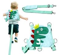 Redini per bambini da 1 a 3 anni, imbracatura di sicurezza con guinzaglio da 1,5 m, per bambini che camminano e viaggiano all'aperto, verde