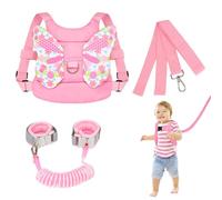 Redini per bambini, imbracatura da passeggio con redine di sicurezza anti-smarrimento, redini per bambini, imbracatura da passeggio con ali di farfalla con anello da polso anti smarrimento, per