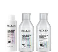 Redken Acidic Bonding Concentrate Pre-Treatment 190ml, Shampoo and Conditioner 300ml Bundle for Damaged Hair Bundle