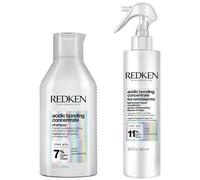 Redken Acidic Bonding Concentrate Shampoo and Lightweight Liquid Conditioner Bond Repair Bundle for Fine Hair
