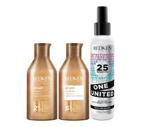 Redken All Soft Shampoo + Conditioner + One United Spray