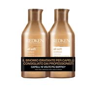 Redken | KIT Shampoo 300ml + Balsamo 300ml | Routine Professionale, Donna Idrata