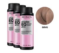 REDKEN SHADES EQ GLOSS Bonder Inside #08VG-guilded taupe Equalizing Conditioning Color 3 x 60 ml