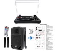 Redline RLTN11GB Giradischi Bluetooth Nero L+ IS FR12AWV2 Trolley Cassa 200w p.