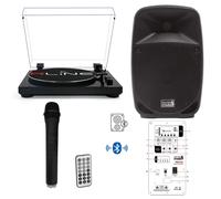 Redline RLTN11GB Giradischi cinghia Bluetooth Nero L. + IS FRX08AW Diffusore 60w