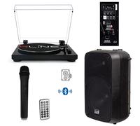 Redline RLTN11GB Giradischi cinghia Bluetooth Nero L + IS FRX10AW Diffusore 100w