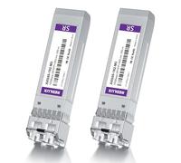 REDLUX Modulo Gbic multimodale 10G SFP+ SR, 850nm MMF, doppio connettore LC, fino a 300 metri, compatibile con Cisco SFP-10G-SR, Meraki, Mikrotik S+85DLC03D, Ubiquiti, Zyxel, Qnap,2 Pack