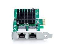 REDLUX Scheda di rete (NIC) 10/100/1000 Mbps PCI-e con chip Intel 82576EB, doppie porte RJ45, confronta con Intel E1G42ET, PCIE 2.0 X1, supporta Windows/Windows Server/Linux/Vmware Esxi