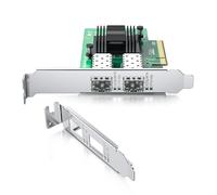 REDLUX Scheda di rete (NIC) da 10 GB PCI-e con chip Intel 82599ES, doppia porta SFP+, confronta con Intel X520-DA2, PCIE 2.0 X8, supporta Windows/Windows Server/Linux/Vmware Esxi