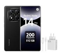 Redmi Note 14 Pro 5G/Xaiomi 67W HyperCharge Combo (Type-A) EU (nero nero, 12 GB di RAM, 512 GB di memoria) | World Premier MTK Dimensity 7025 Ultra | 2100 Nits più luminoso segmento 120 Hz AMOLED