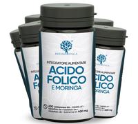 RedMoringa ACIDO FOLICO Integratore | 1380 Compresse di Folato da 400