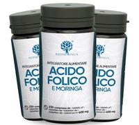 RedMoringa ACIDO FOLICO Integratore | 690 Compresse di Folato da 400 m