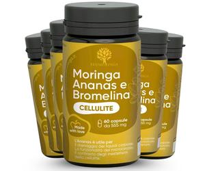 RedMoringa CELLULITE Bromelina 5000 GDU Ananas e Moringa 360 Capsule 6