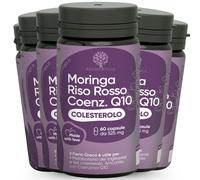 RedMoringa COLESTEROLO Riso Rosso, Coenz. Q10, Moringa 360 Capsule 6 p