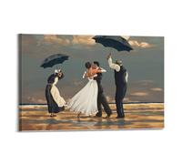 RedMush Poster su tela, motivo: Jack Vettriano (75), decorazione artistica da parete per soggiorno, camera da letto, decorazione con cornice, stile cornice, 20 x 30 cm