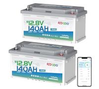 Redodo 12V 140Ah H190Batteria Litio(2 Pack), Smart Bluetooth LiFePO4 Batteria con Protezione a Bassa Temperatura, BMS 150A, 15000 Cicli Profondi Perfetto per Camper Altezza Sedili 189MM Caravan Van