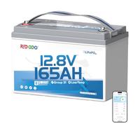 Redodo 12V 165Ah Group31(1 Pezzo) Batteria LiFePO4 con Bluetooth per Camper | BMS 165A, 2112Wh, Basse Temperature, IP65 Impermeabile, 4000 Cicli, Max 4P4S Adatta Anche per Trolling Motor, Sistemi Solari