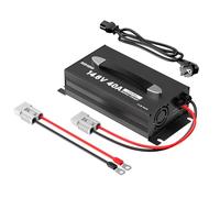 Redodo 14,6V 40A Caricabatterie LiFePO4 con Funzioni di Carica di Mantenimento Design Compatto e Resistente con Protezione Completa Perfetto per 12V Batterie LiFePO4