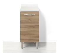 REDÒKASA Base per cucina componibile da 40 cm con 1 anta linea MAKA, realizzata in legno 100% MADE IN ITALY (Apertura Anta a S, Noce)