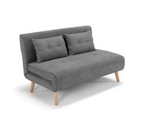 REDÒKASA Divano pronto letto modello GENOVA, 2 cuscini, massima imbottitura, piedi di legno, design adatto per ambienti classici e moderni (Grigio)