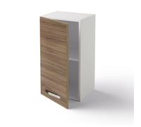 REDÒKASA Pensile per cucina componibile da 40 cm con 1 anta linea MAKA, realizzata in legno 100% MADE IN ITALY (Apertura anta a Sinistra, Noce)